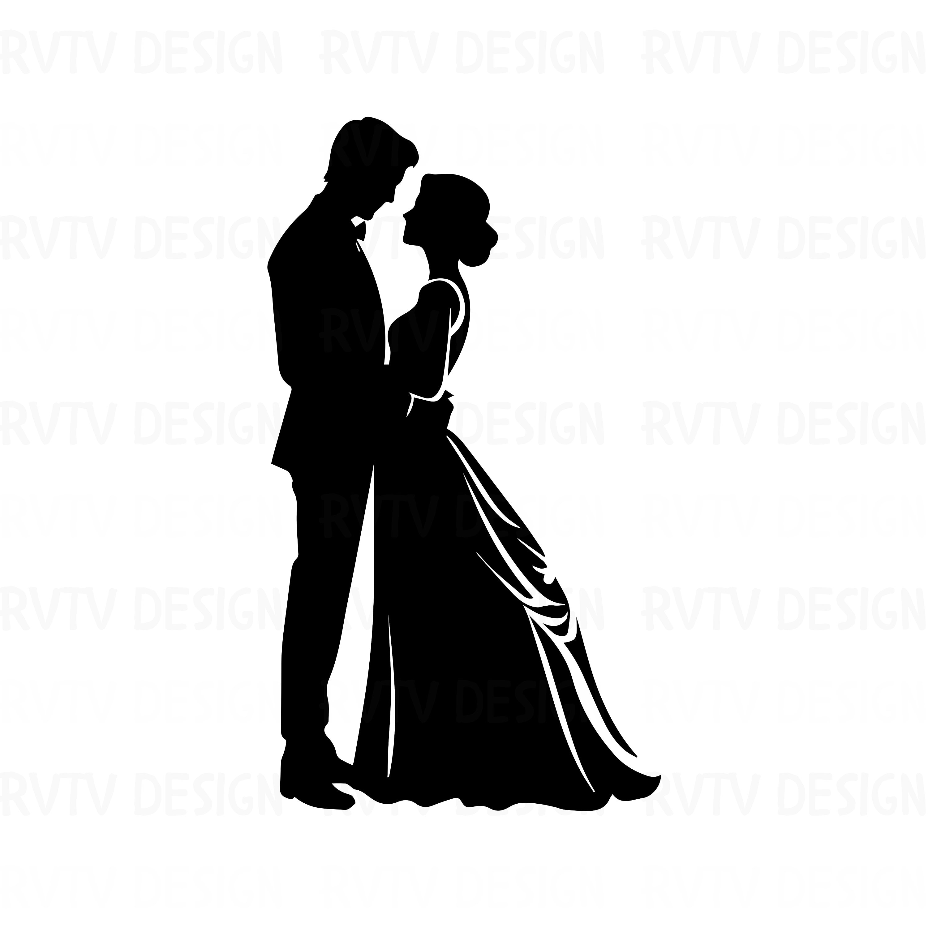 Bride And Groom Silouette