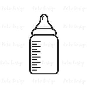 Baby Bottle PNG Files, 4 colors Baby Bottle, Download, Baby Bottle PNG Files, Milk Bottle Silhouette Cut Files, Infant Baby Png Vector