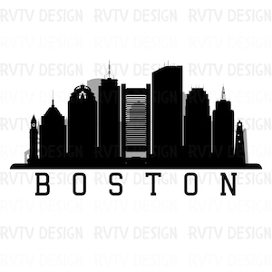 Boston Png, Instant Download, Boston illinois Skyline Png, Boston illinois Png, City skyline clipart Png, Cricut Silhouette, Boston, PNG