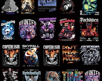 500+ T-Shirt & Hoodie Designs Bundle (Digital Download)