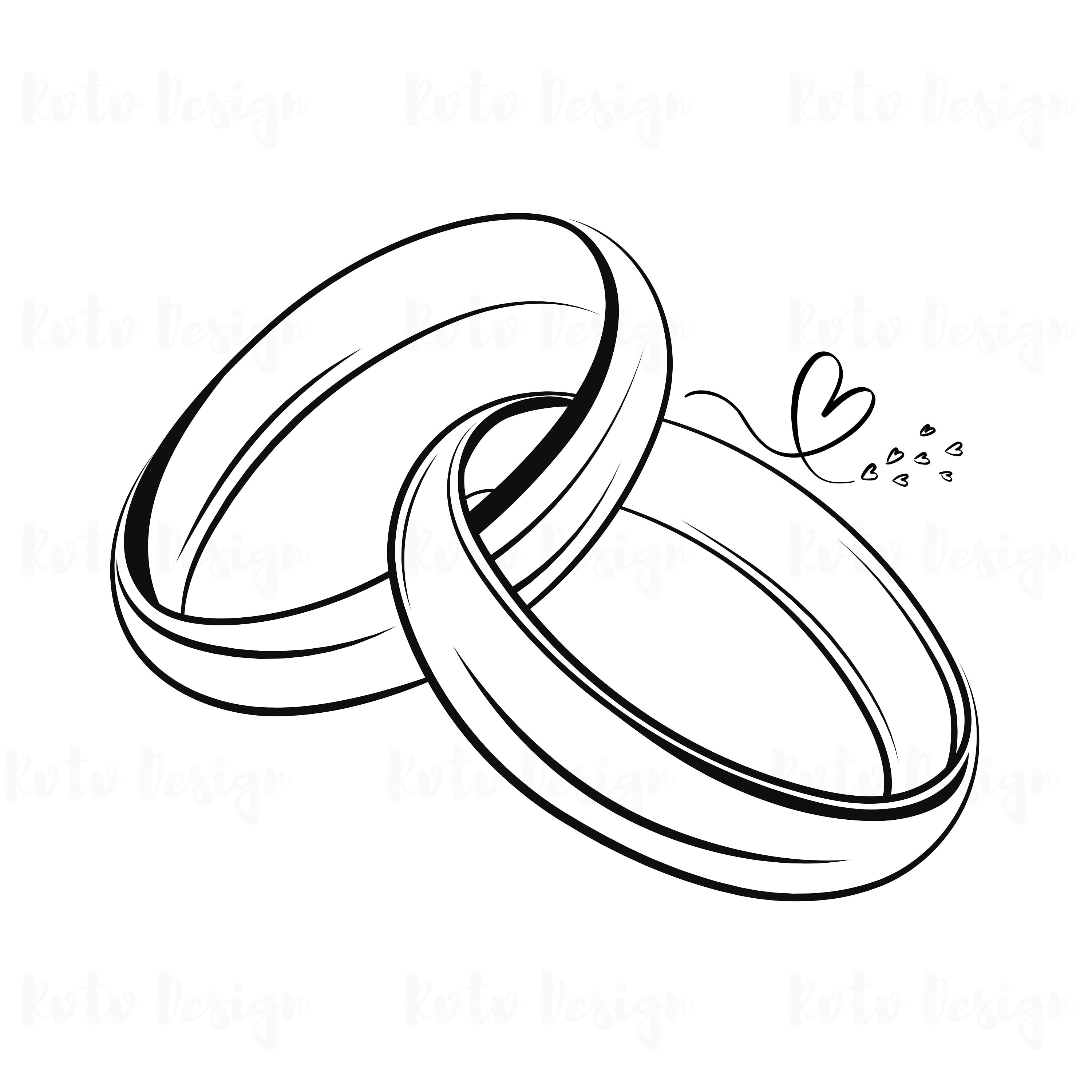 Wedding Ring Drawing PNG, Vector, PSD, and Clipart With Transparent  Background for Free Download | Pngtree