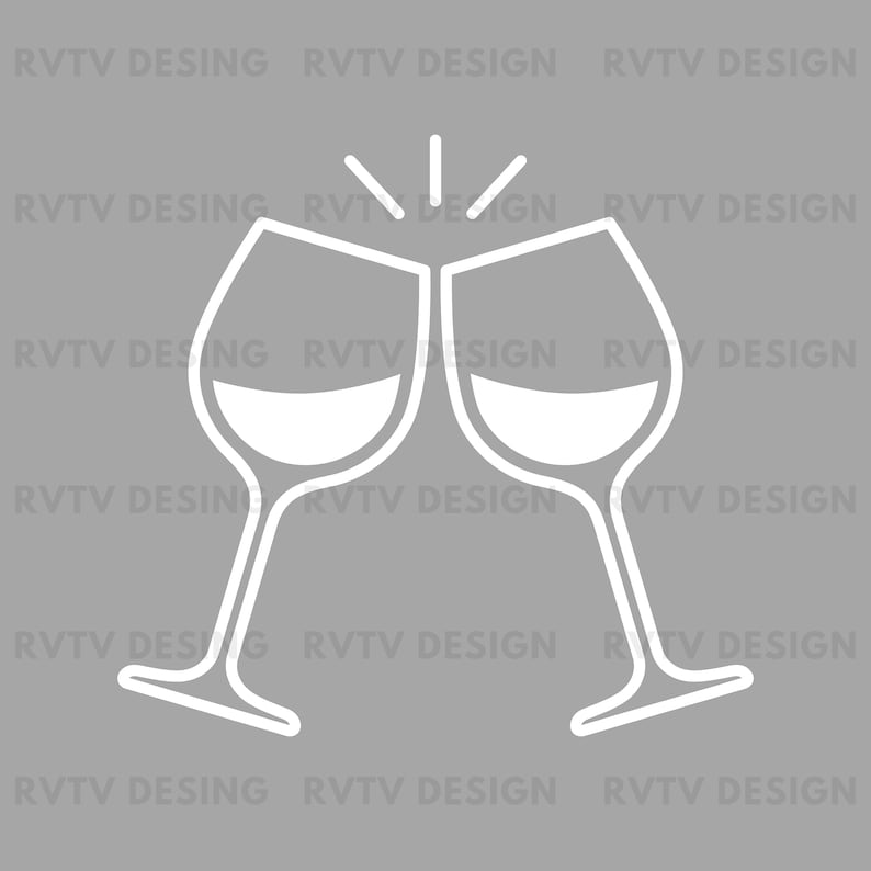 Wine Glasses PNG, Cheers, Wedding Png, Party Png, Digital Download