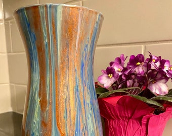Beautiful Abstract Fluid Art Vases