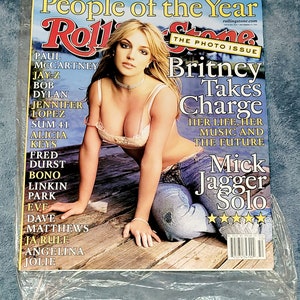 Britney Spears McCartney Jagger Rolling Stone Magazine Dec 2001 No Label New
