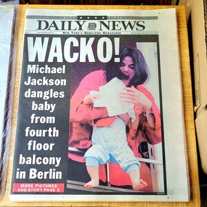 Michael Jackson New York Daily News November 20th 2002 rare excellent condition