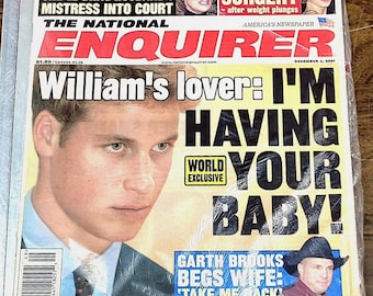 Prince William Garth Brooks Vanna white national enquirer December 4th 2001