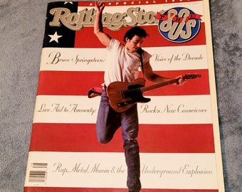 Bruce Springsteen Madonna Jackson Rem Rolling Stone Magazine 11/15/90 Great Cond