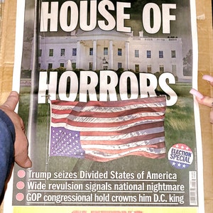 Donald Trump elected House Of Horrors Ny Daily News Newspaper 11/9/16 excellent