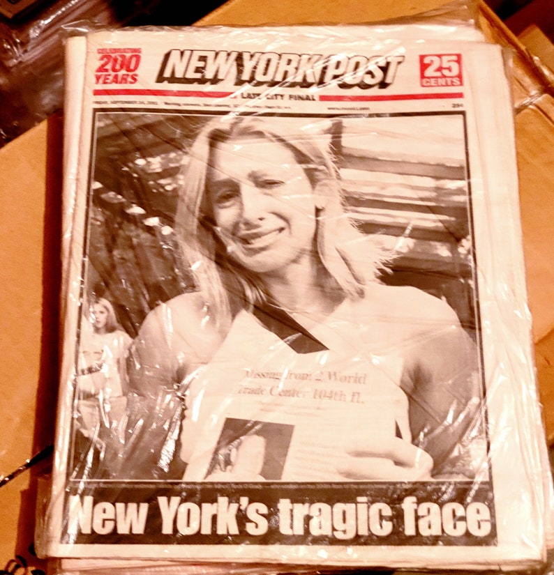 Rachel Uchitel looks for fiancé after 9/11 intact Ny Post Newspaper 9/14/01 new image 1