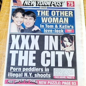 Tom Cruise Katie Holmes Ny Post Full Newspaper June 19 2005 New Read Details