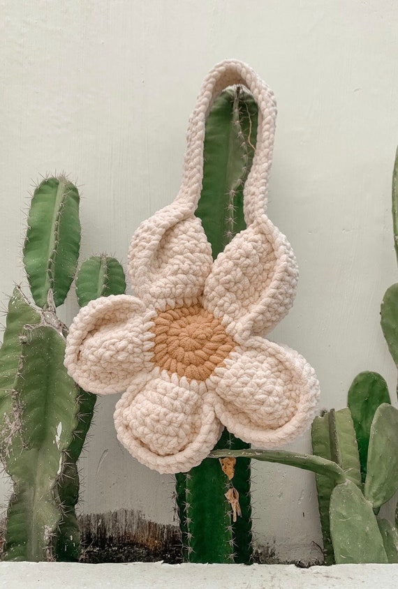 handmade crochet flower purse