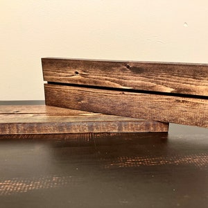 Solid Wood Sign Holder Photo Stand Picture Holder Pine Sign Holder with 3/16&quot; Opening
