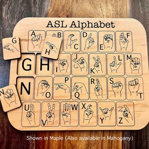 ASL Sign Language Puzzle Matching Alphabet Puzzle Educational Tool Sign