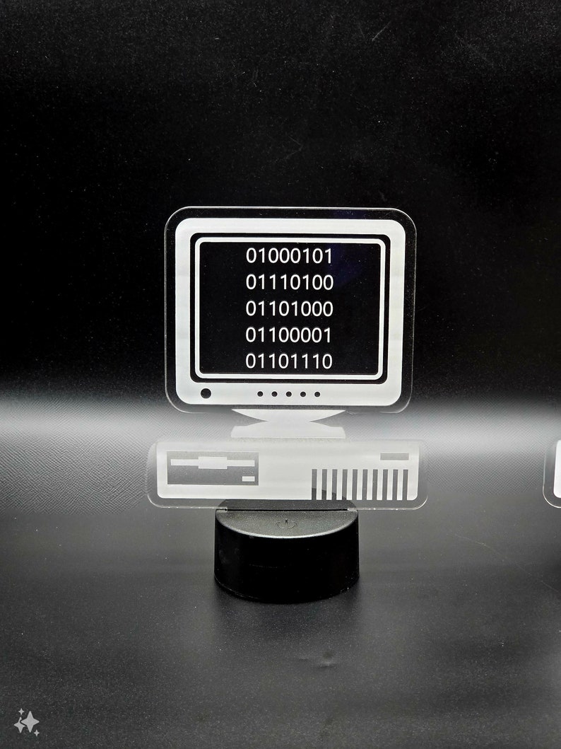 Retro Computer LED Sign: Personalized Binary Code Name, Tech Geek Gift ...