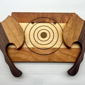 Handmade Axe Throwing Target and Axes Cutting Charcuterie Board Ambrosia Maple Walnut Wood