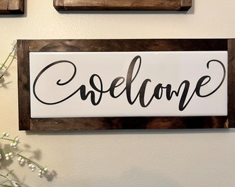 Ceramic Tile Sign Welcome Sign Welcome Tile Laser Etched Tile