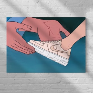 Princess Cinderella  Disney contemporary art Air Force 1, Canvas, AF1, princess Wall Decor, Cinderella&#39;s Slipper Poster, Hypebeast Sneaker