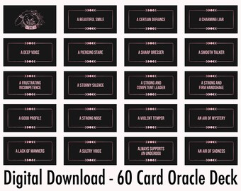 First Impression Oracle Deck ⎮ Personality Trait Tarot ⎮ Printable Oracle Deck ⎮ Instant Download