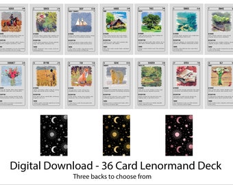 Learn Lenormand Oracle Deck ⎮ Printable Oracle Deck ⎮ Printable Lenormand Deck ⎮ Instant Download