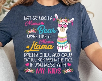 Grappige mama lama liefde shirt moeder niet zozeer een mama beer liefde shirt gezegende moeder lama kleding schattig moeder leven shirt retro mama beer liefde cadeau