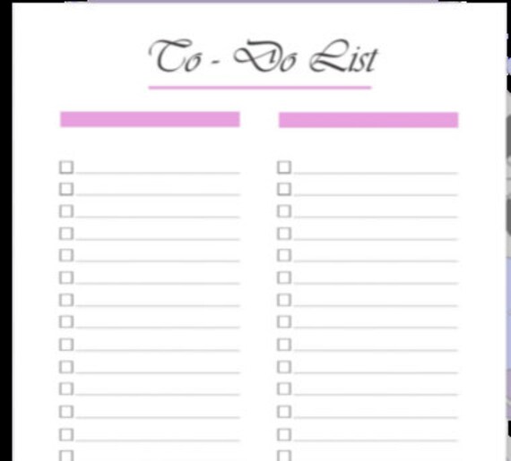 To Do List Printable Planner Insertsweekly Planner Padto Do Etsy