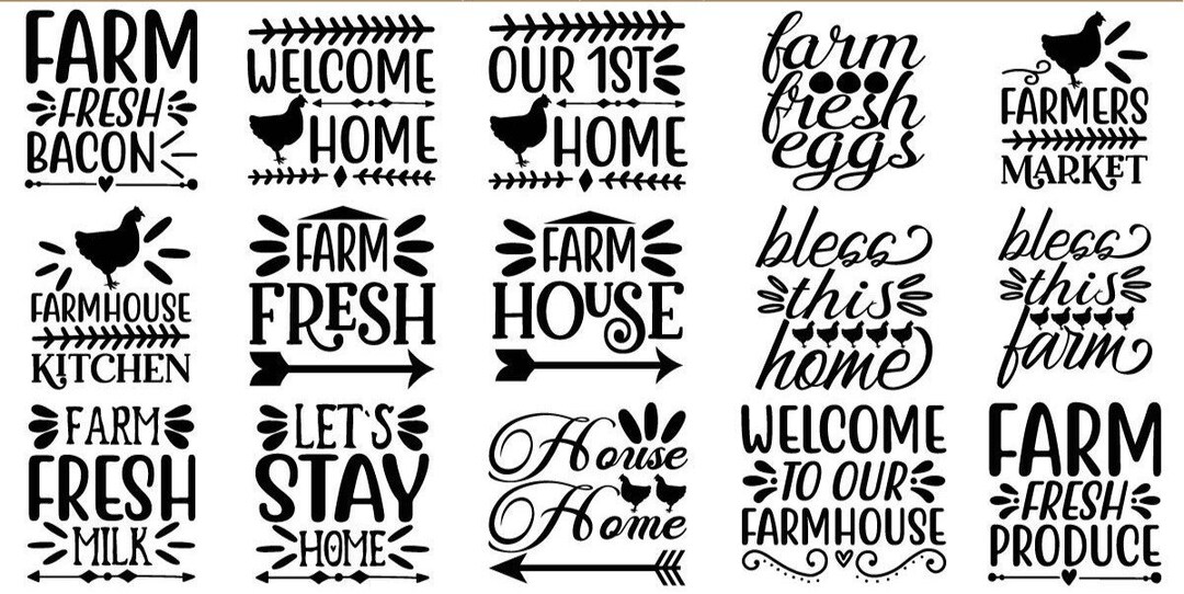 Farm House SVG Bundle Farmhouse Sign Svg Kitchen Farmhouse - Etsy Canada
