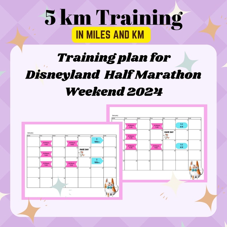 5K Training Plan for 2024 Disneyland Half Marathon Weekend. Etsy