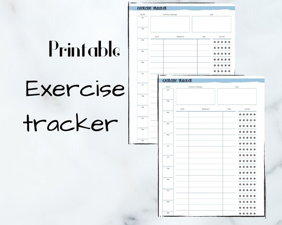 Workout Tracker Printable Gym Training Log Fitness Planner - Etsy