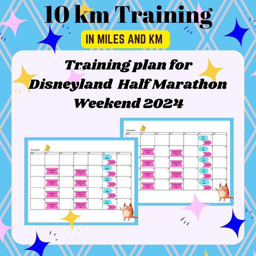10K Training Plan for 2024 Disneyland Half Marathon Weekend. Etsy