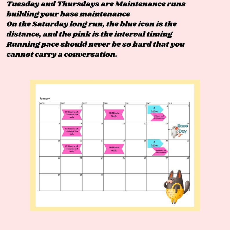 Half Marathon Training Plan for 2024 Disneyland Half Marathon Etsy