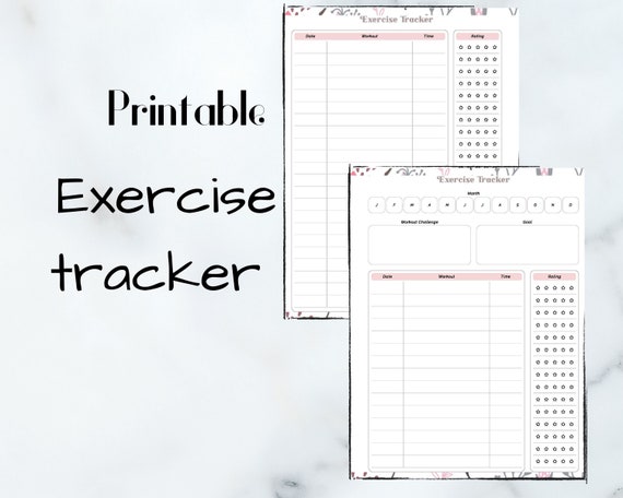 Workout Tracker Printable Gym Training Log Fitness Planner - Etsy