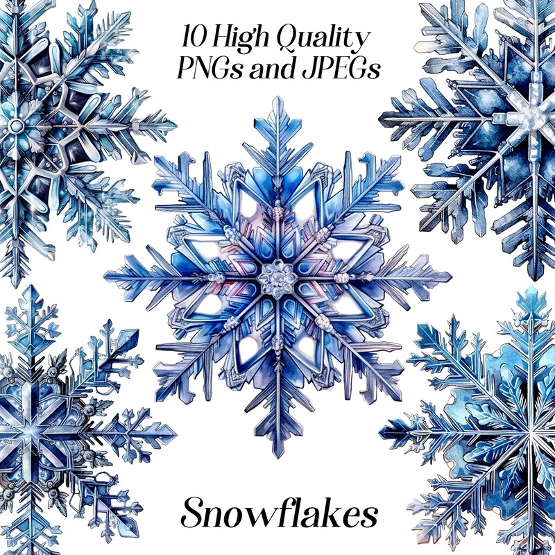 Snowflake Clip Art - Etsy