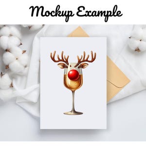 Watercolor Christmas Drinks Clipart: Festive Cocktail PNG Graphics (Digital Download) image 7