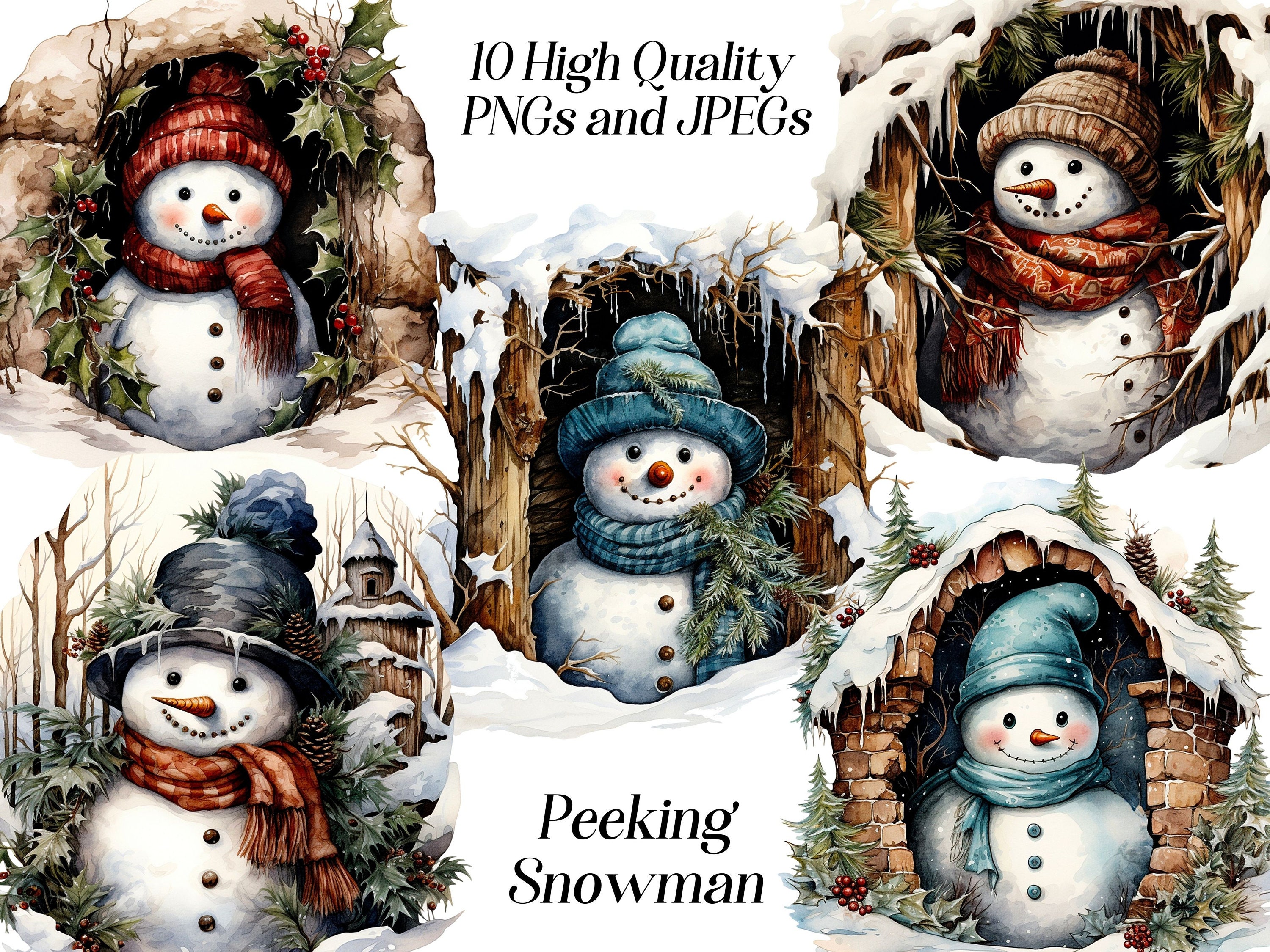 DIY Snowman Kit Snowman Hat, Snowman Arms, Snowman Nose Snowmen Elements 