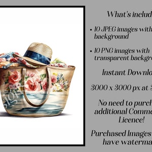 May include: A floral patterned beach tote bag with a straw hat and a patterned scarf inside. The bag is on a white background.