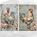 Rooster Shabby Chic Digital Paper, 16 High Quality JPEG Files, Chicken ...