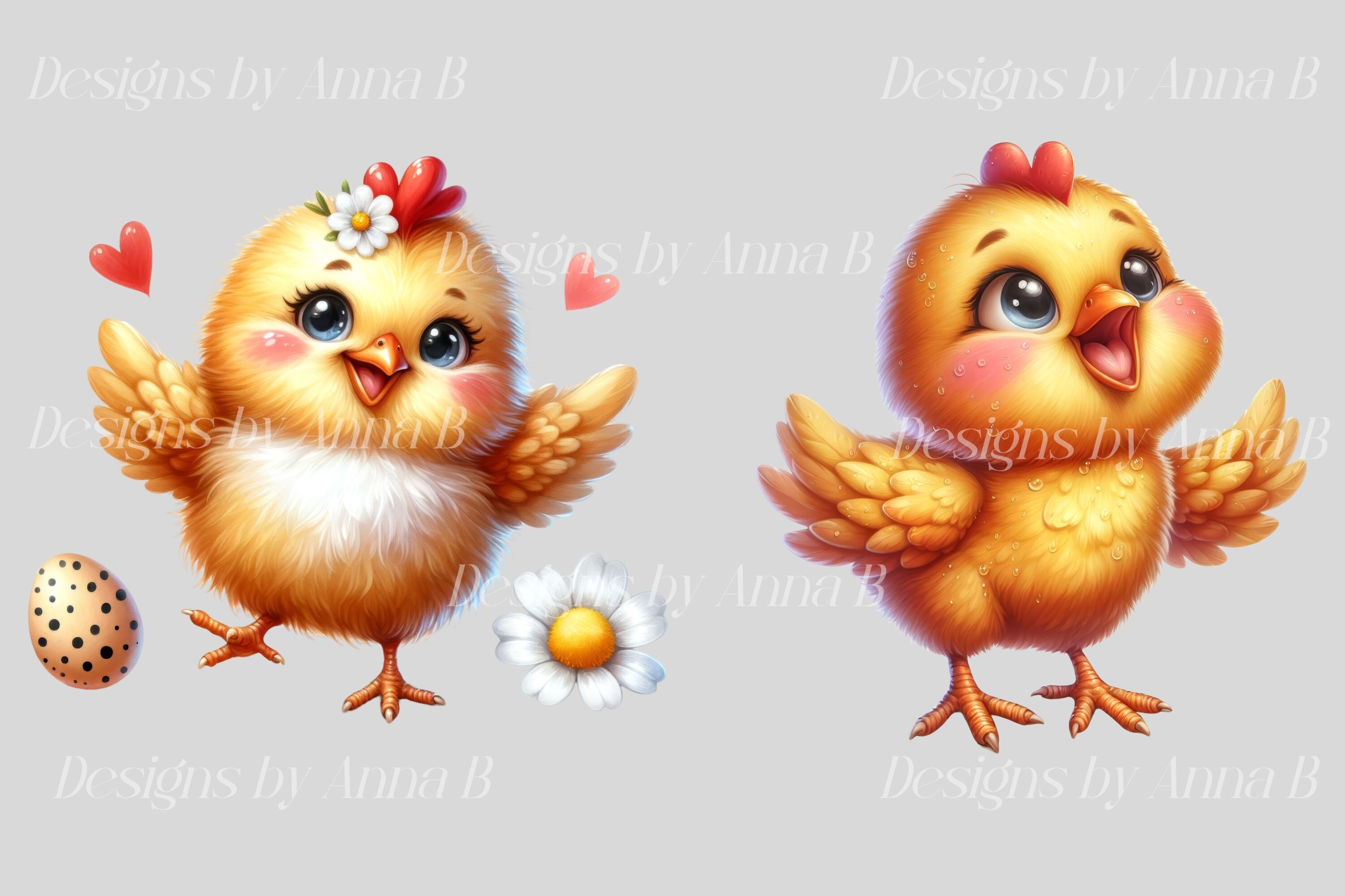 Watercolor Baby Chicken Clipart, Farm Animal PNG (digital Download ...