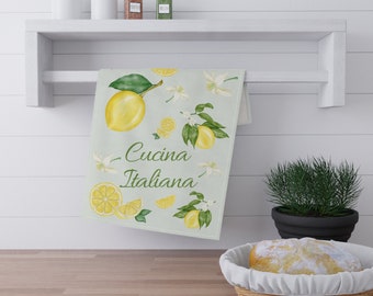 Extra Large Kitchen Towel, Italian Inspired Lemon Decor, Italian Kitchen, Cucina Italiana, Amalfi Coast, Positano Lemons, Citrus Dish Cloth