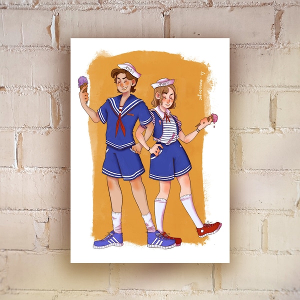 STRANGER THINGS | PRINT Scoops ahoy Steve Harrington and Robin Buckley | stranger things print - maya hawke - steve and robin - steddie