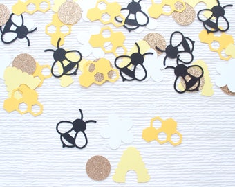 Bee Confetti, Happy Bee Day Decoration