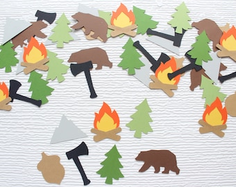 One Happy Camper Confetti, Camp Party Confetti 100 Pieces