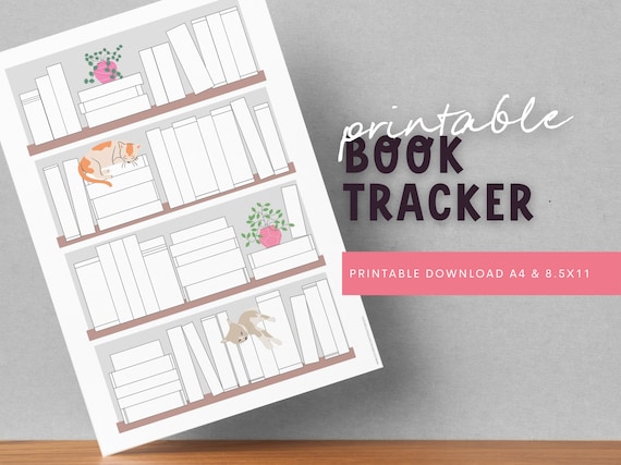 Book Tracker Printable Reading Tracker Book Log Planner - Etsy Australia