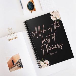 Islamic Journal Diary | Prayer Journal | Muslim Notebook| Quranic Verse Journal |Allah is the Best of Planners | Muslim Gift Idea