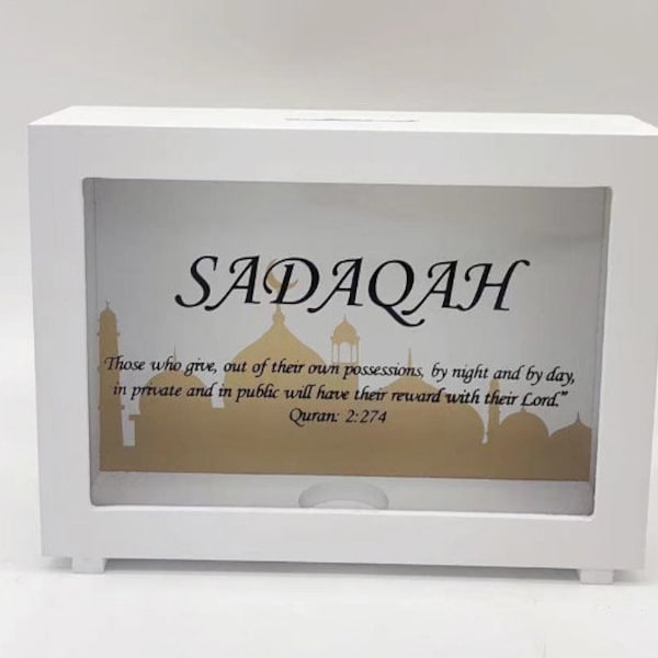 SADAQAH Jar | Charity Jar | Money Bank | Ramadan | Eid Gifts | Islamic Gifts | Muslim