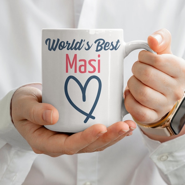 World's Best Masi |Befördert zu Masi | Weltbester Khala| Beste Masi Ever | Geschenk für pakistanische Tante Khala Chai Liebhaber Tasse | Geschenk für Desi Tante