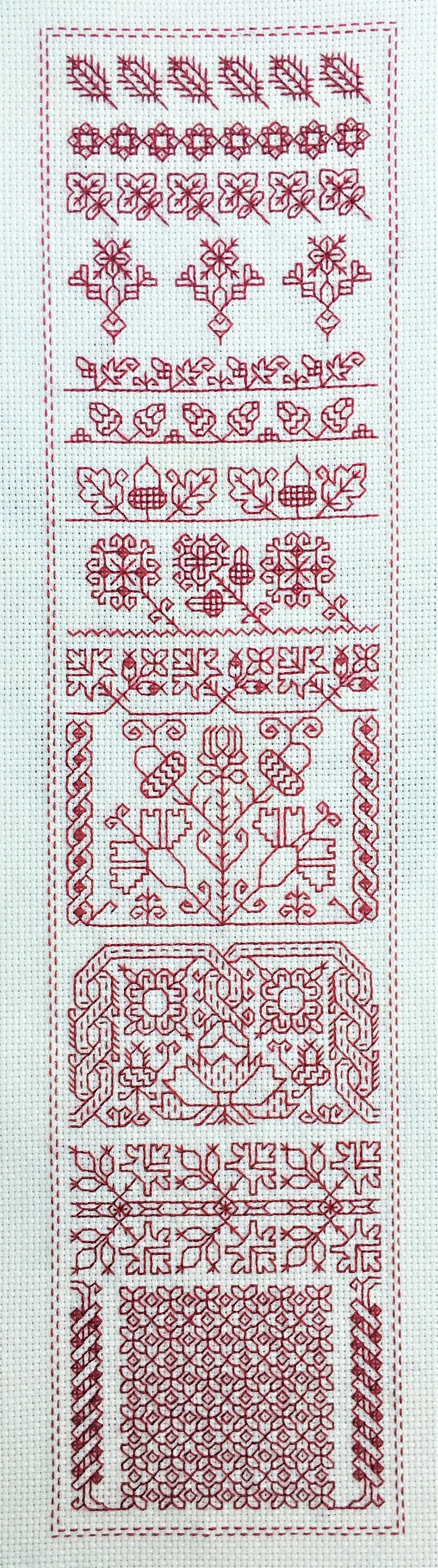 Weaving & Tapestry Blackwork Band Sampler PDF chart/pattern using ...