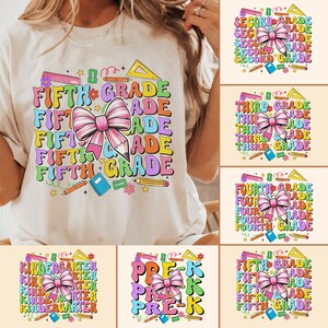 Retro Back to School Bundle, Kindergarten, First Day Of School, School Png, Retro PNG, First/Second/Third Grade Design, School Bundle Png