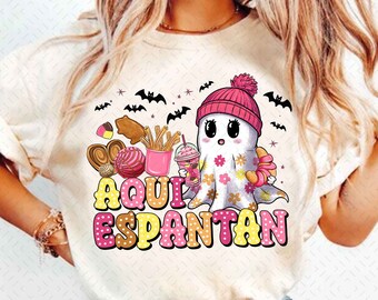 Aqui Espantan Png, Mexican Halloween Png, Spanish Halloween Png, Halloween Png,Spooky Latina, Spooky Conchas Png, Regalos Es Espanol