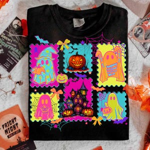Neon Halloween Png, Retro Spooky Season Png, Boo Ghost Coquette Png, Pumpkin Halloween Png, Preppy Halloween Png, Retro Halloween Ghosts