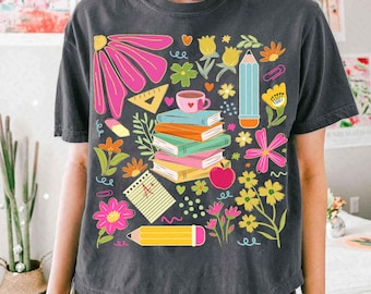 Boho Floral Teacher Png, Last Day of School Png, Preppy Teacher Appreciation Gift, Teacher Wildflowers Png, Retro Teacher Life Sublimation